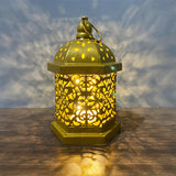 Metal Lantern Eid Mubarak/Ramadan Night Led Decor